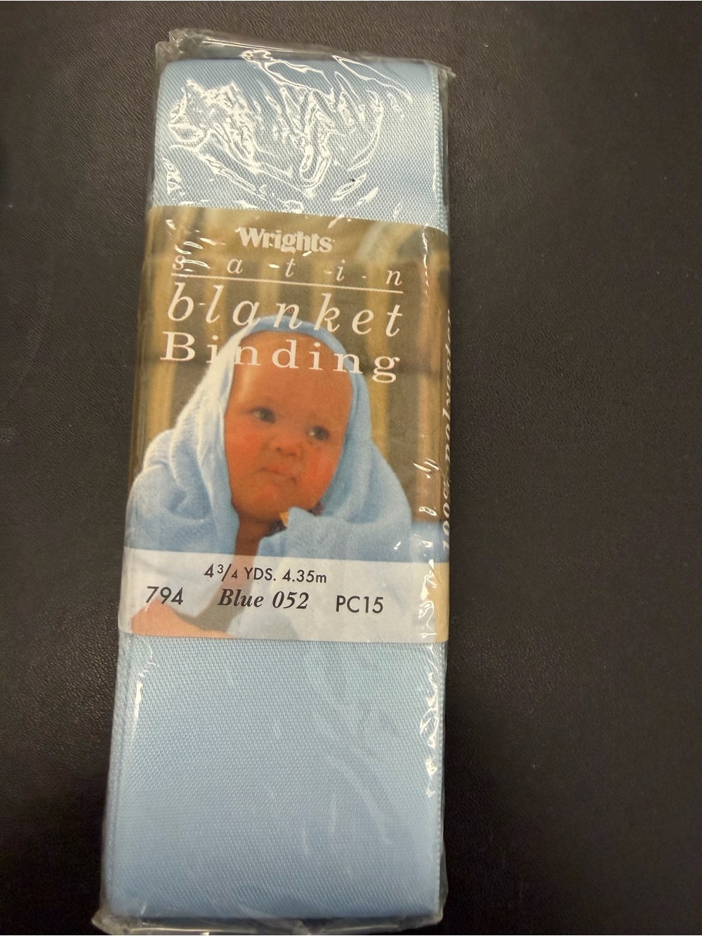 Wrights Baby Blanket Binding - Blue